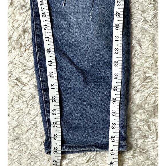 Good American Good Legs High Rise Ripped Skinny Crop Jeans in Blue261 Wm Sz 24 - Picture 5 of 11